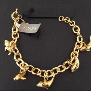 NWT J CREW FOR THE WILDLIFE CONSERVATION SOCIETY WHALE CHARM BRACELET